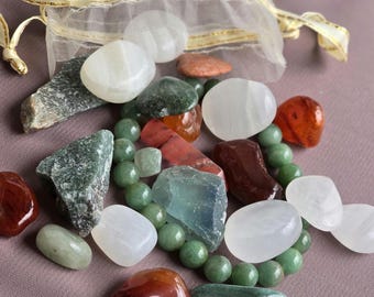 Christmas Crystal Confetti Bags | Christmas crystal confetti scoop Gift bags Gift friends Gift for her Beautiful gemstones Gems mix crystals