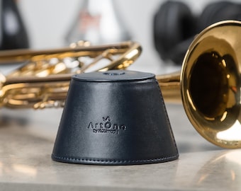 Vegan Leather Trumpet Mute: Magnetic Practice Silencer