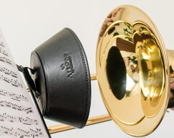 Vegan Leather Trombone Plunger Mute: Lightweight Practice Mute with Magnet