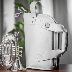 POCKET TRUMPET BAG Eco Faux Leather Case. Gig Bag for Pocket Trumpets. Trumpet Holder. Trumpet Accessories, Excellent Gift for Trumpeter