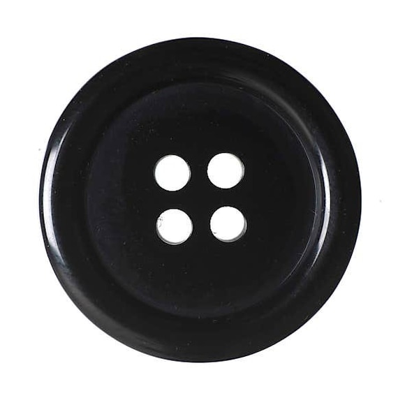 Black Plastic Buttons 20mm 4 holes-Choose your quantity-Sewing Craft  Dressmaking