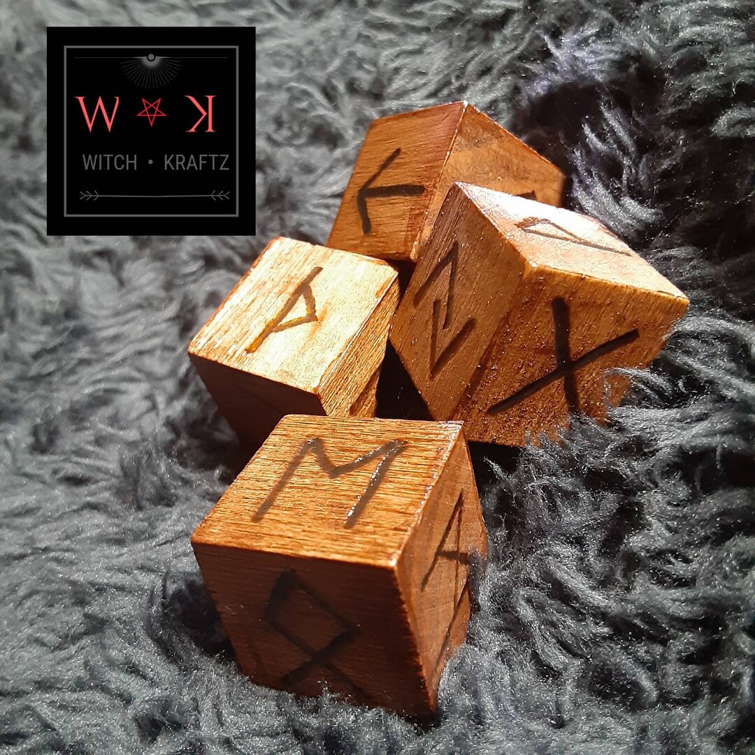 Elder Futhark Rune Cubes Rune Dice for Divination Runic Etsy