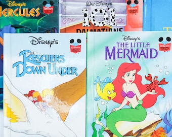 Disneys wunderbares Wort der Lesebücher (wählen Sie Ihre eigenen), 101 Dalmatiner, die kleine Meerjungfrau, die Retter unter, Hercules.