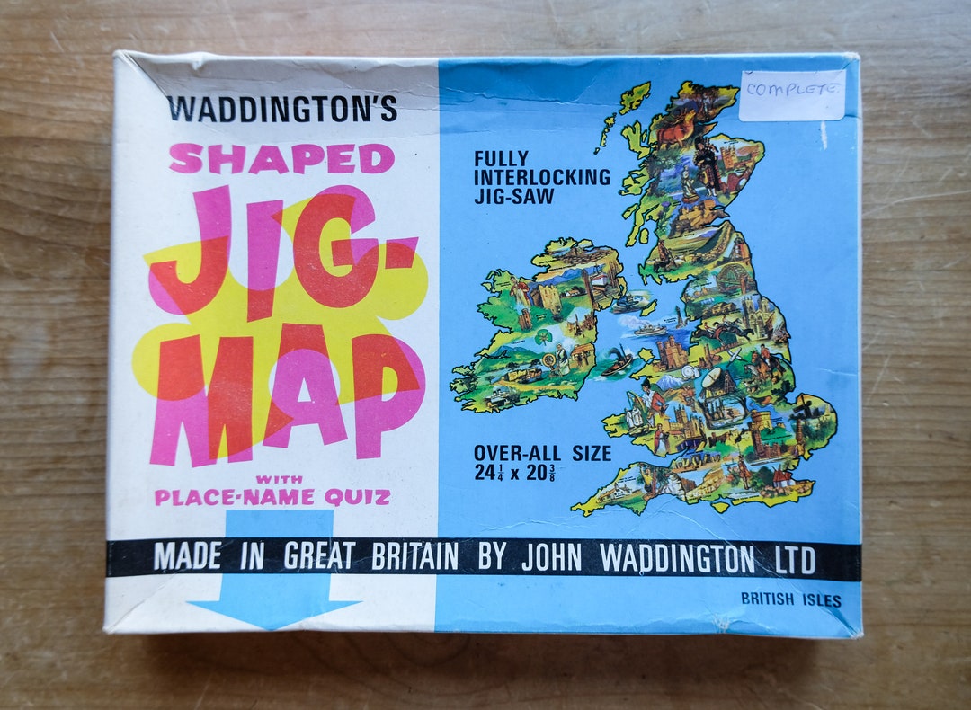 Vintage Waddington's Jig Map of the British Isles Etsy