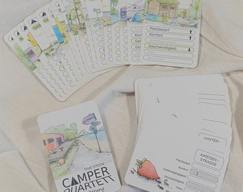 Expansion camper quartet additional cards - card game for travel children family campsite