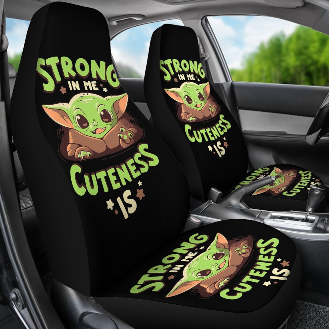 Baby Yoda Cute The Mandalorian Car Seat Covers Movies Etsy