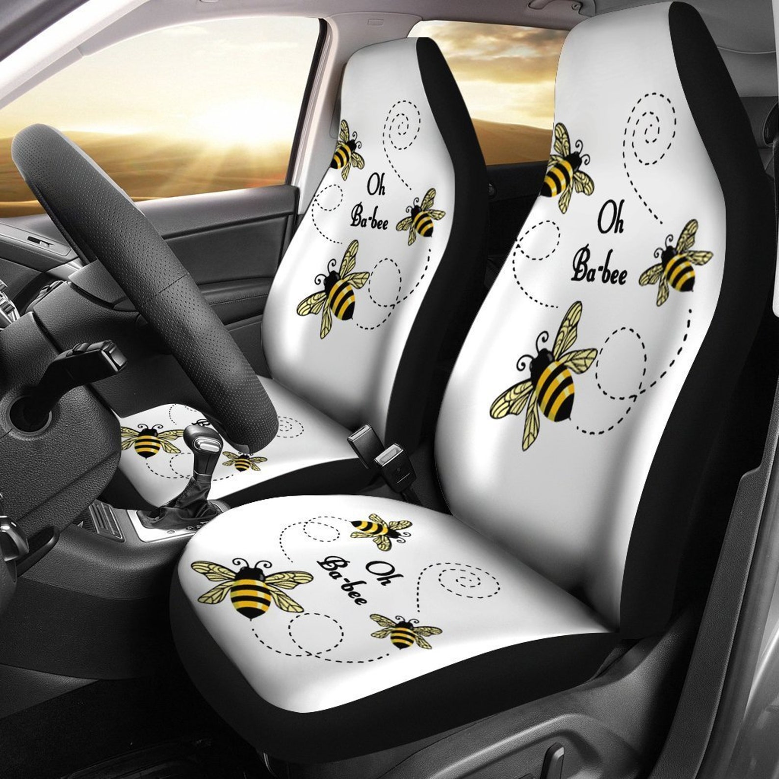 Bee Animal Car Seat Covers 3 Personalized Universal Car Seat Etsy