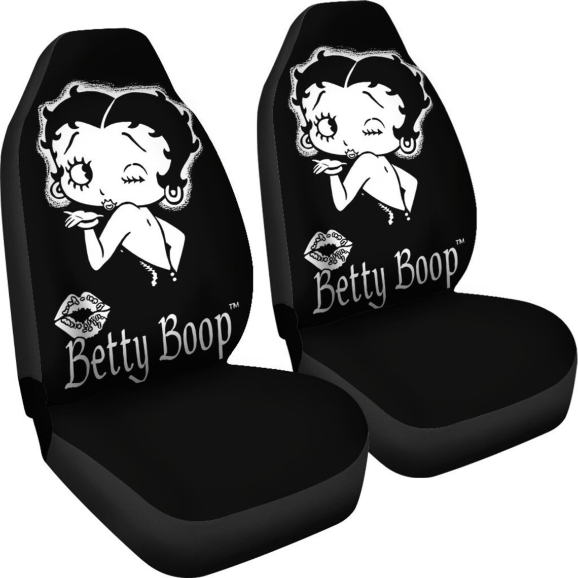 Betty Boop Car Seat Covers 2 Personalized Universal Car Seat Etsy