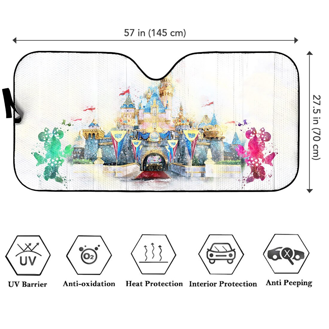 The Disney Castle Auto Sun Shades Car Sunshade For Windshield Etsy