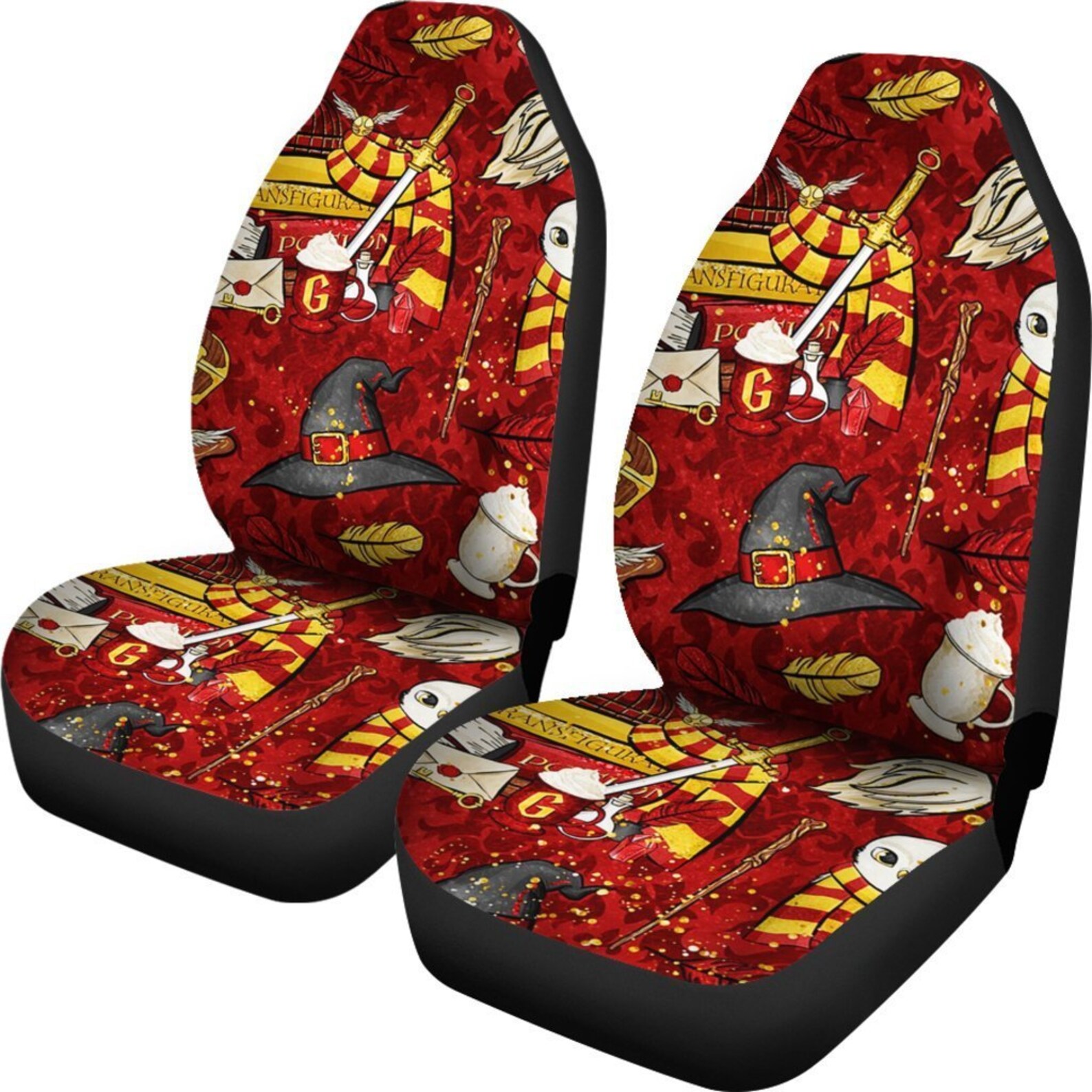 Harry Potter House Crest Car Seat Covers Personalized Etsy