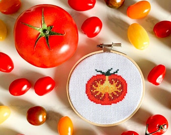 Tomato Cross Stitch Pattern: Fruit & Vegetable Series (PDF only)