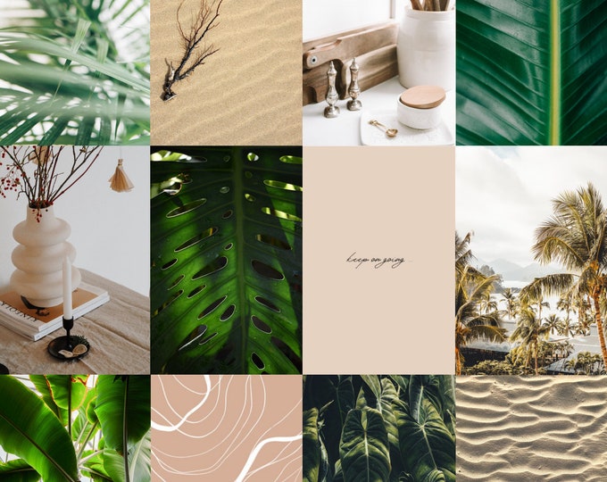 Botanical Aesthetic Wall Collage