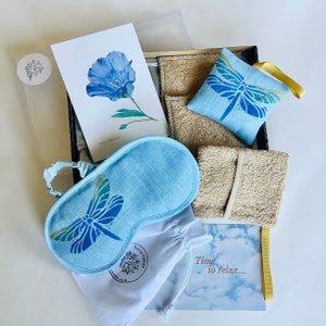 Set de regalo de spa / Caja de regalo de relajación de spa de lavanda / Caja de regalo de cuidado personal de mamá / Caja de regalo para ella / Caja de regalo de cuidado personal de lavanda