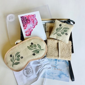 Spa-Geschenk-Set | Lavendel Spa Entspannung Geschenkbox | Mamas Self-Care-Geschenkbox | Geschenkbox für Sie | Lavendel-Selfcare-Geschenkbox