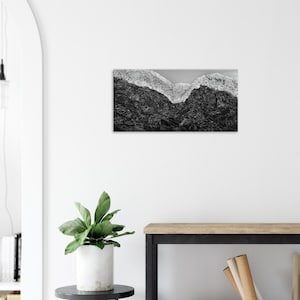 Abstract Black and White Rocks - Canvas Print
