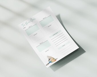 Planificador de aves y calendario 2025 para imprimir