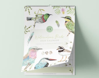 Calendario de pared de fauna y flora sudafricanas 2026 (UE y resto del mundo)