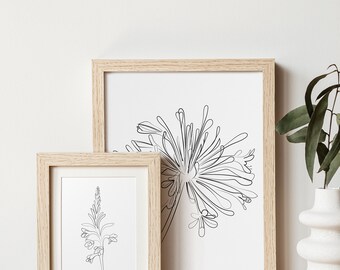 Estampados florales de dos líneas - Descarga digital