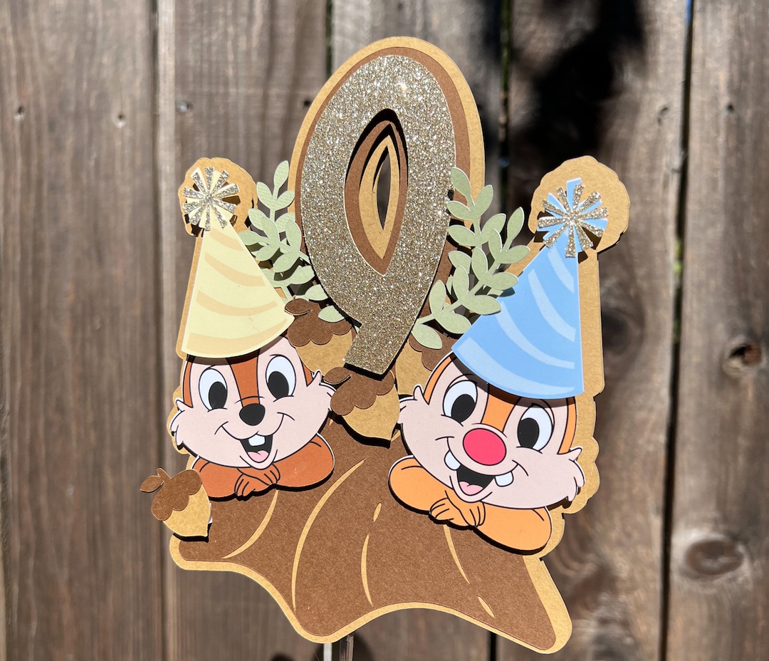 Chip N Dale Cake Topper, Chip N Dale Birthday Etsy