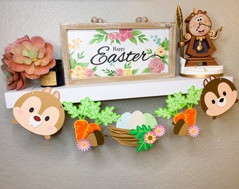 Disney Easter Banner , Mickey Mouse Easter Banner, Minnie Mouse Easter, Chip N Dale Easter Banner