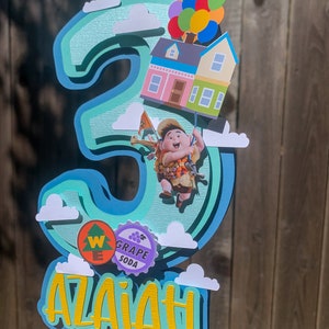Décoration de gâteau Pixar Up, film d'anniversaire Up, décoration d'anniversaire UP image 3