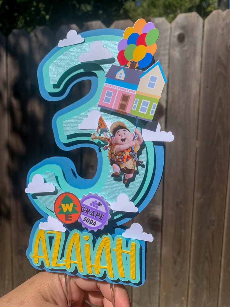 Décoration de gâteau Pixar Up, film d'anniversaire Up, décoration d'anniversaire UP image 3