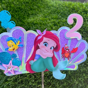 The Little Mermaid Cake topper, Ariel Cake topper, Disney Cake topper, The little mermaid birthday