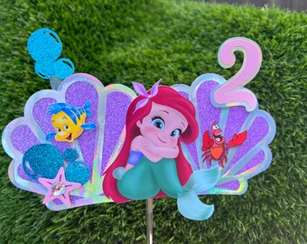 The Little Mermaid Cake topper, Ariel Cake topper, Disney Cake topper, The little mermaid birthday