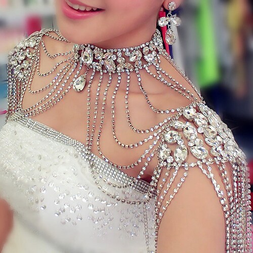 Bridal Choker Shoulder Statement Tassel 