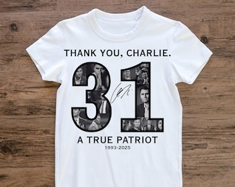 31 png, thank you, charlie., PNG, a true patriot design, 1993-2025, dtf design, sublimation design