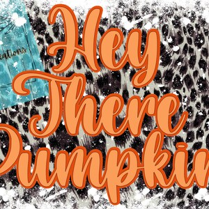 Hey There Kürbis, Retro Herbst, Kürbis, Leopard Print, Distressed Design, Tshirt Design, Sublimation, PNG, Hey There, Gepard, Halloween PNG