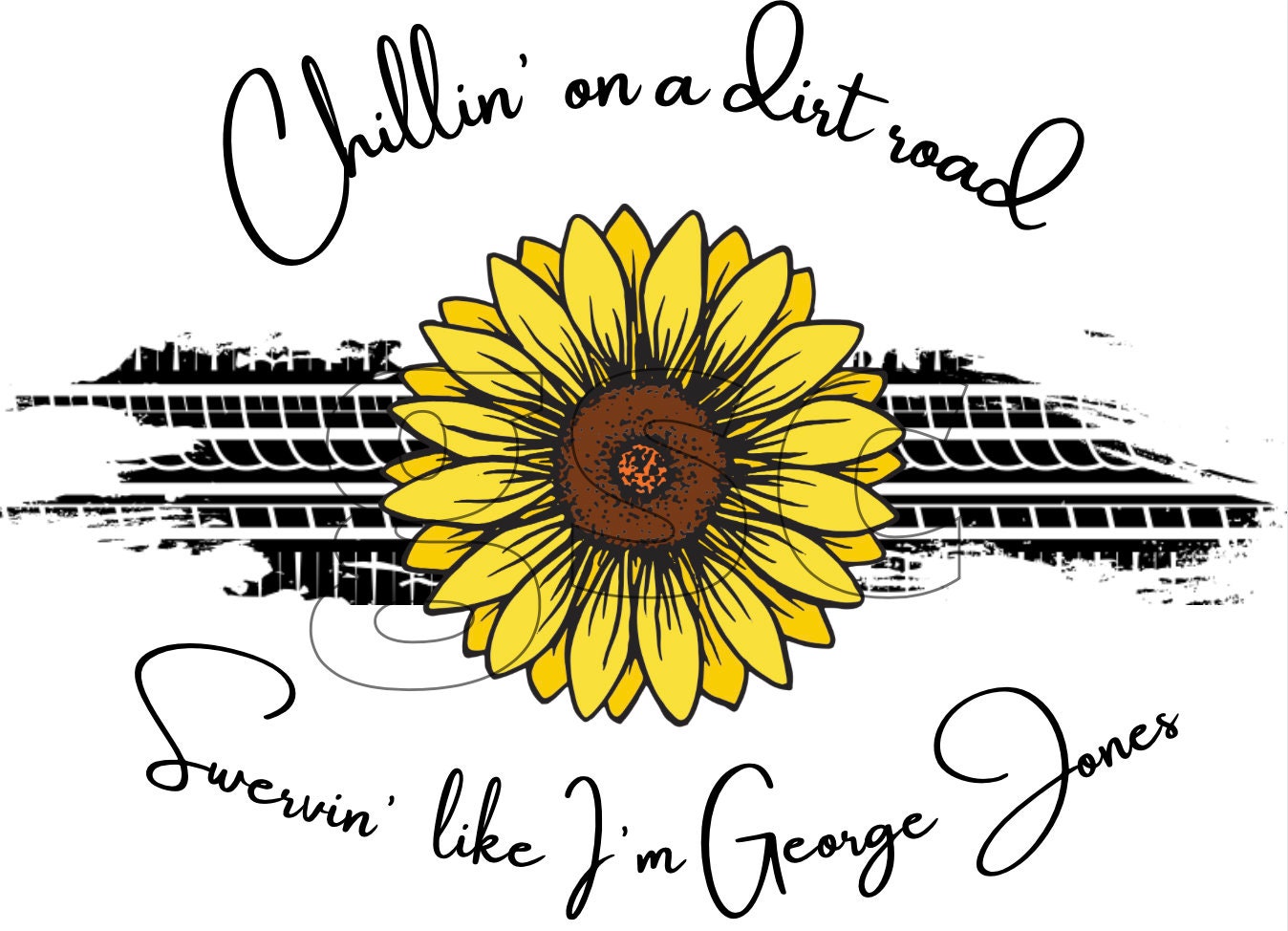 Chillin' on a Dirt Road, PNG File, Song Designs, George Jones
