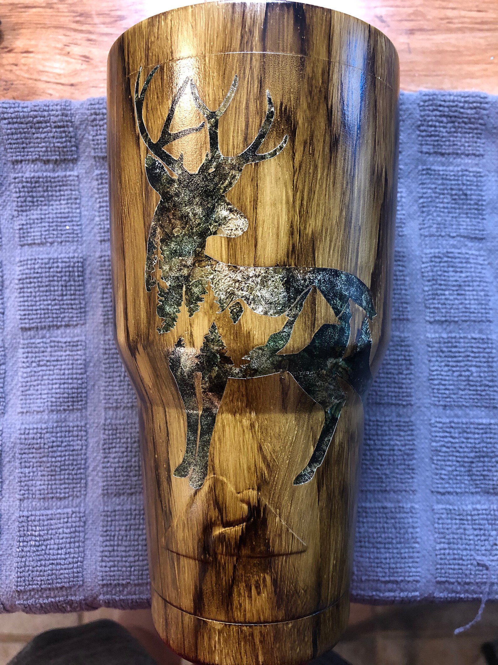 Wood Grain Camo Peekaboo Tumbler Fathers Day Gift Fathers Etsy