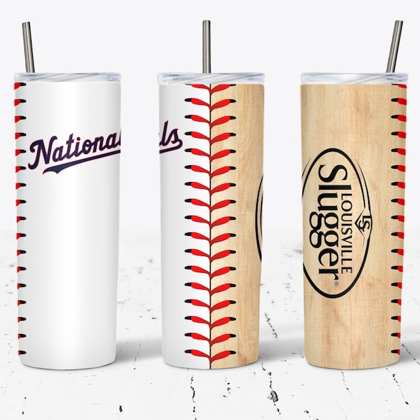 nationals baseball, digital design, nationals baseball team, baseball tumbler wrap, 20oz skinny, digital download, instant download,