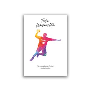 PDF personalisiert Trainer:in Spieler/in Handball Geschenk