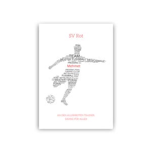 PDF personalisiert Trainer:in Spieler Fussball Geschenk