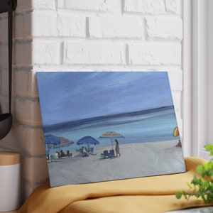 Beach Art Tempered Glass Cutting Board: Coastal Charcuterie Board