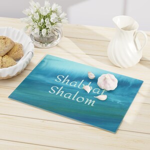 Rite Lite Glass Challah Board – Blue Damask Pattern, 13x10 Inches, Tempered Glass - View #9