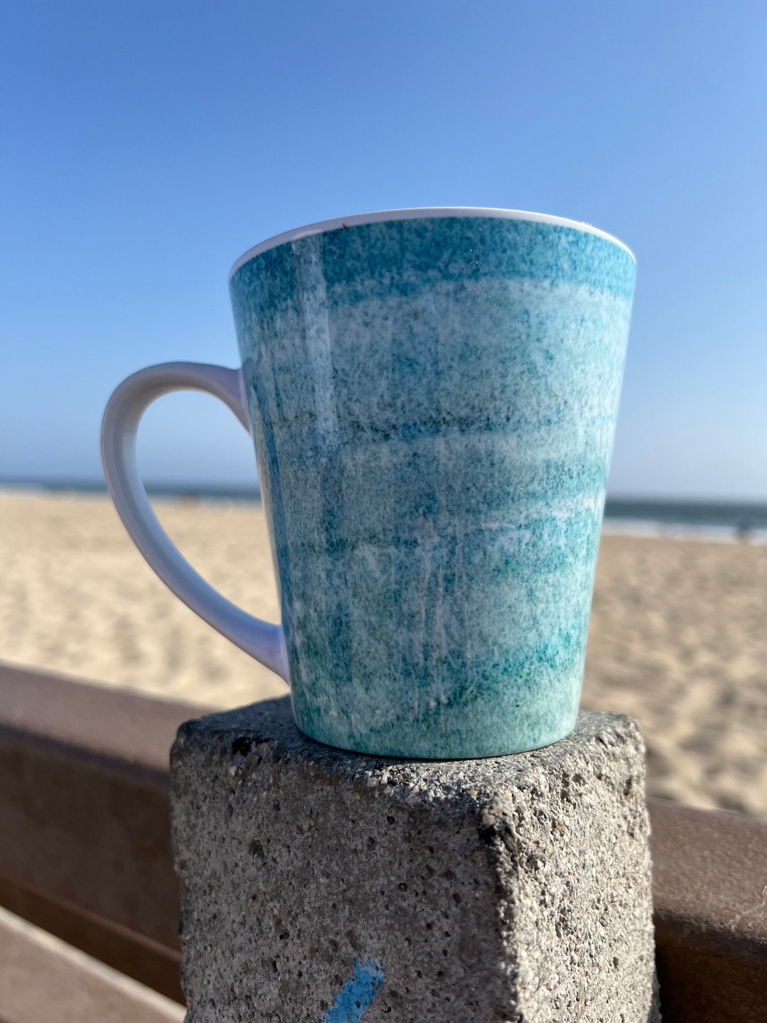 Aquamarine Beach House Mug: Coastal Seaside Coffee Cup - Etsy