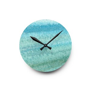 Sea Glass Green Acrylic Wall Clock: Coastal Home Decor image 7