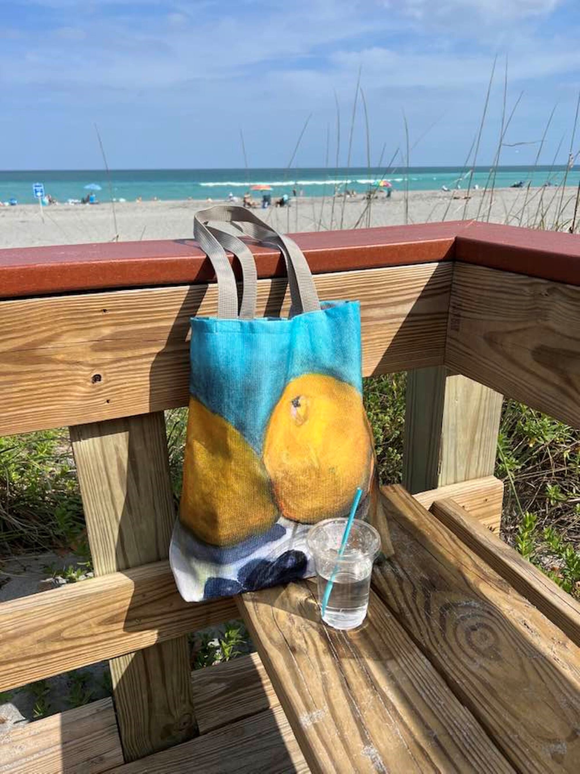 Bags & Totes - Lemon Neoprene Beach Tote