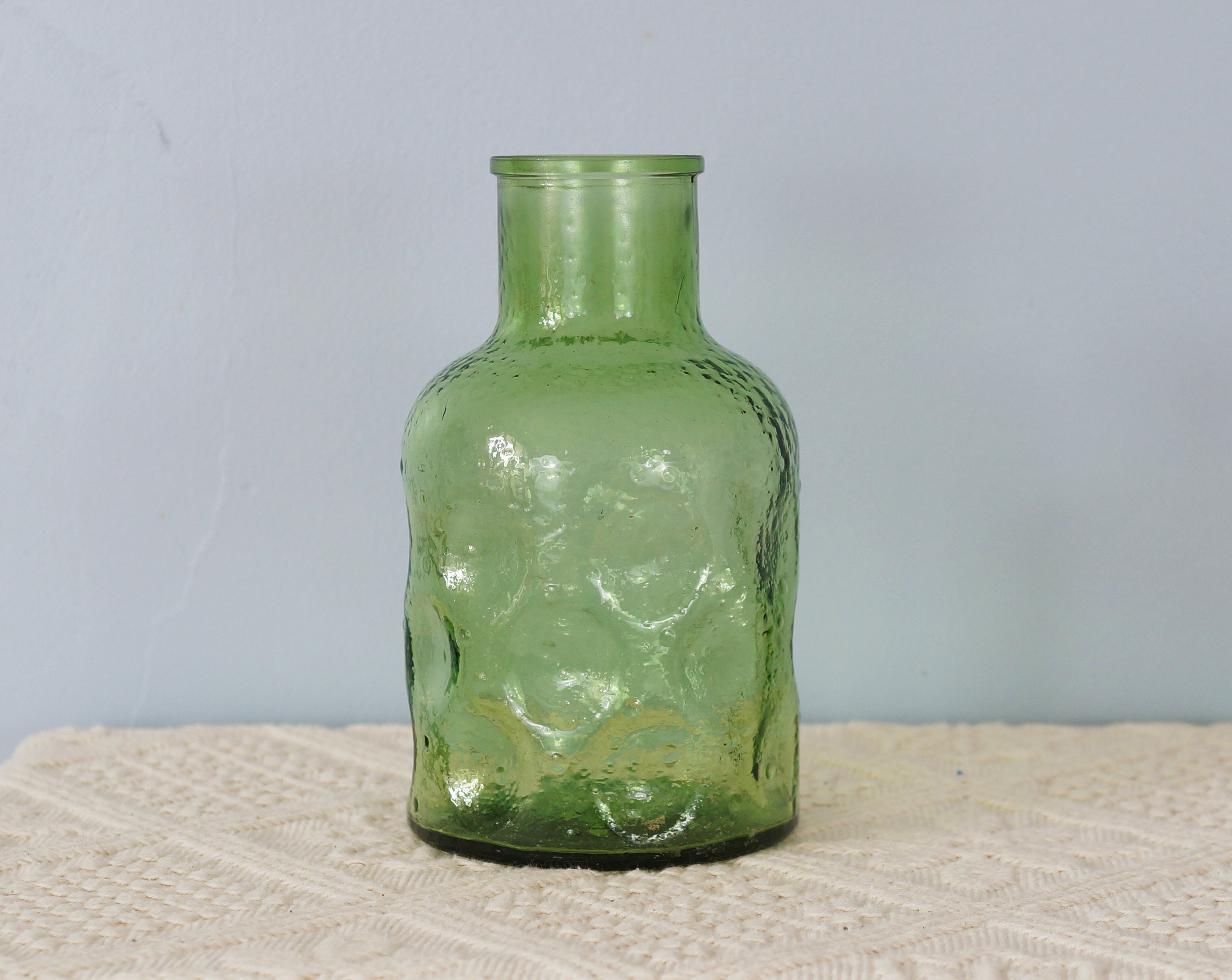 Bouteille Vintage en Verre Vert