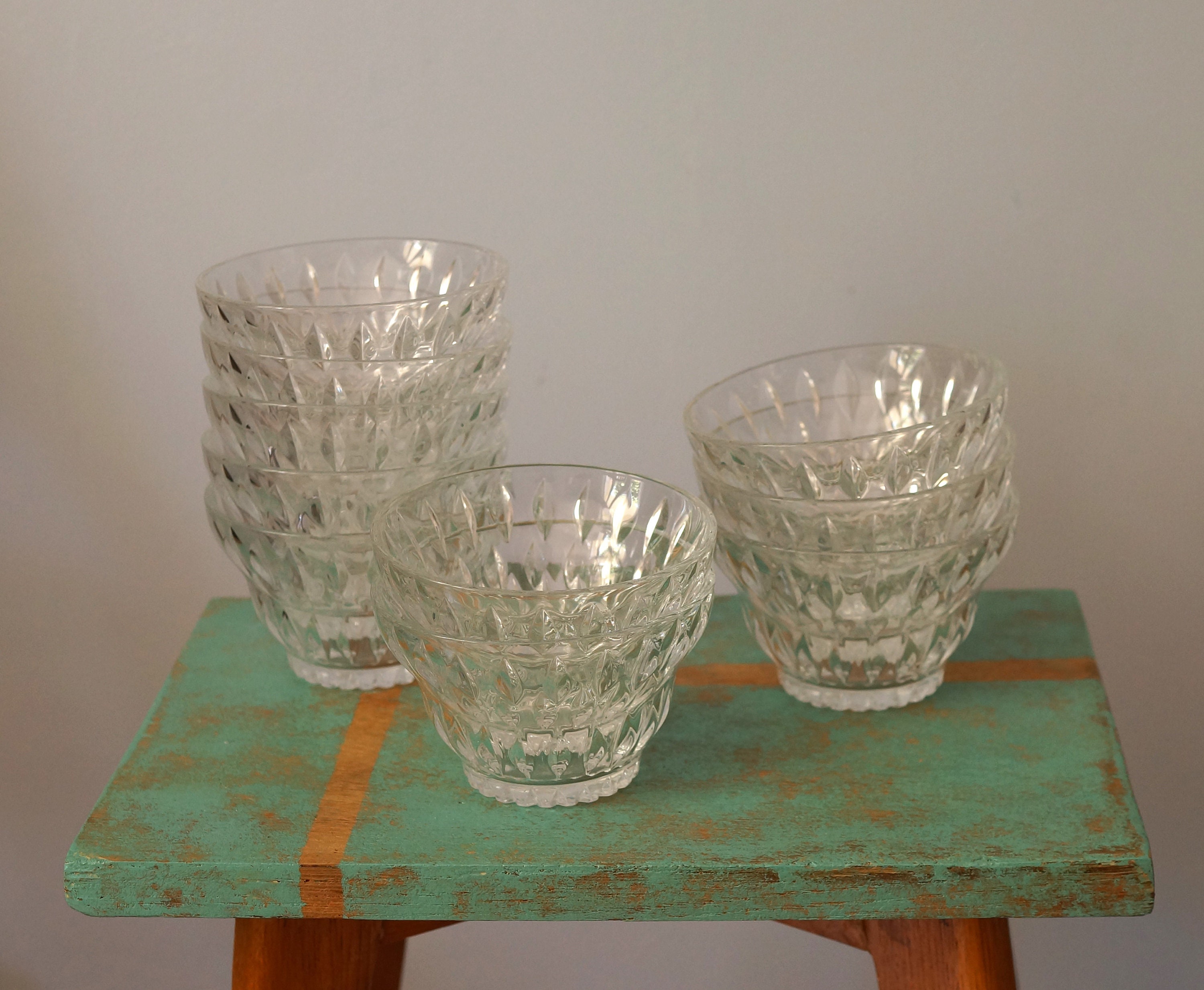 Lot de 10 Coupelles en Verre Épais