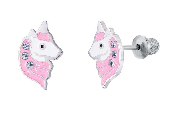 Surgical steel unicorn earrings deals