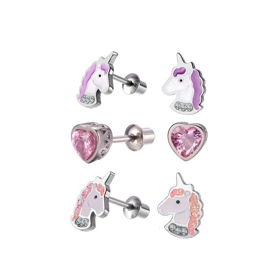 Surgical steel hotsell unicorn earrings