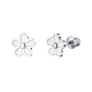 Surgical Steel Daisy Flower Earrings, Little Girls, Kids Screw Back Earrings, Girls, Kids, Toddler Earrings, Hypoallergenic