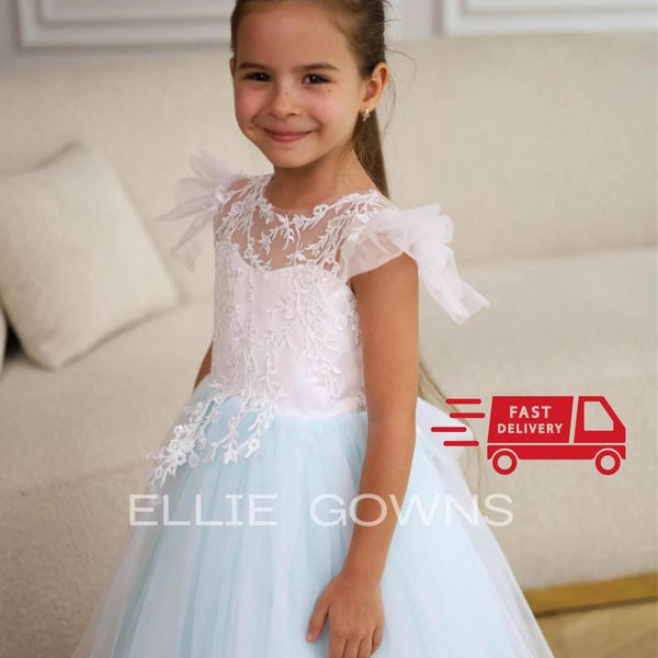 BLUE SKY-Girls Tiered Dress