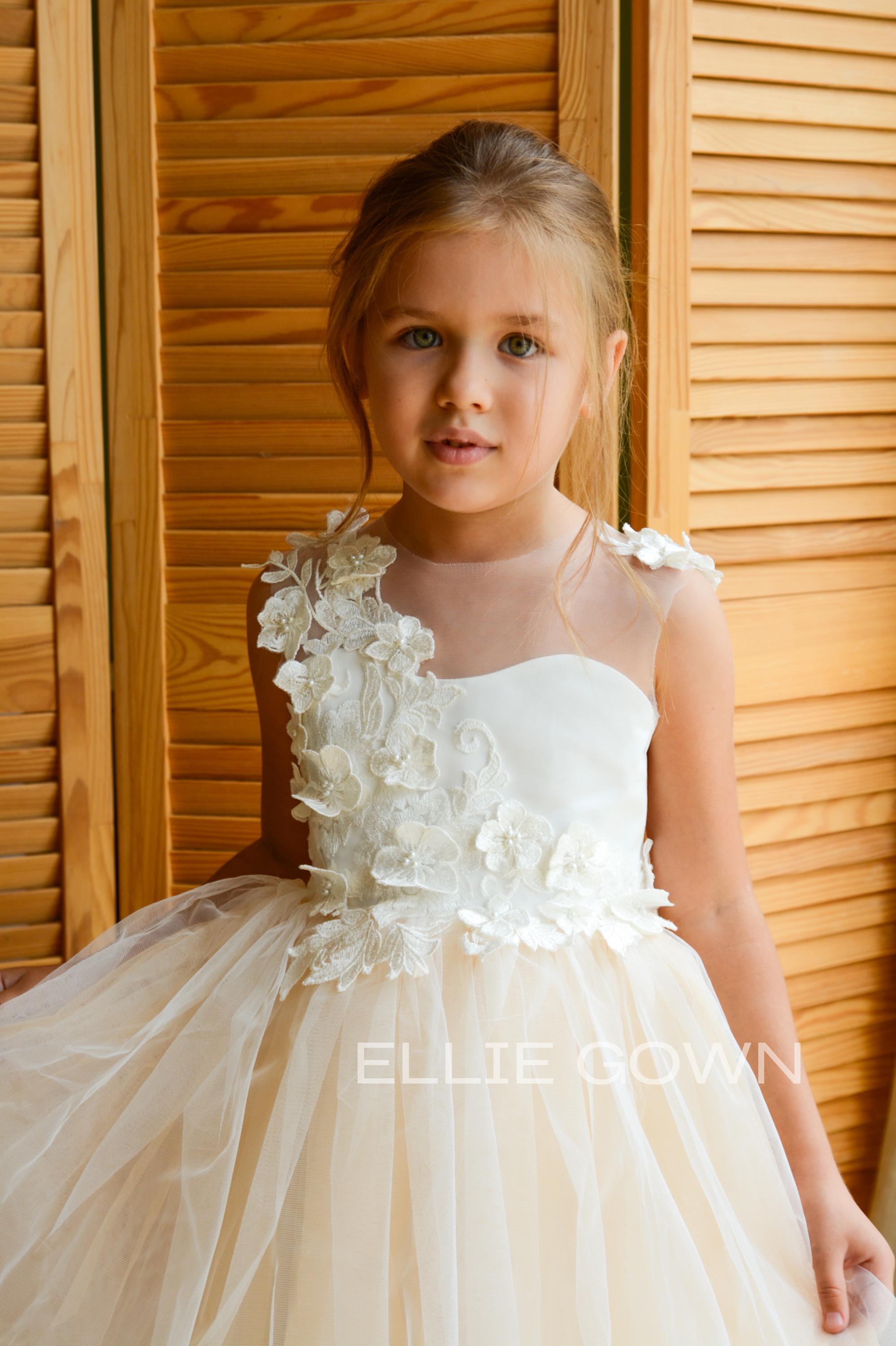 princess polly baby blue dress Junior Bridesmaid Dress, Girl Wedding Dress, Flower Girl Dress WithTrain, Girl Puffy Gown