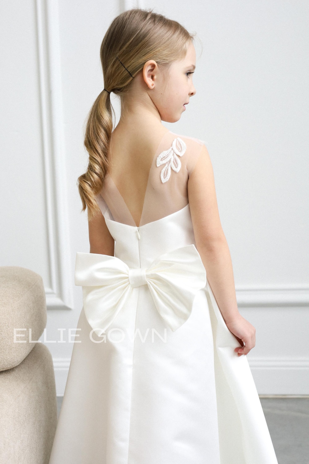 Satin Flower Girl Dress FG393