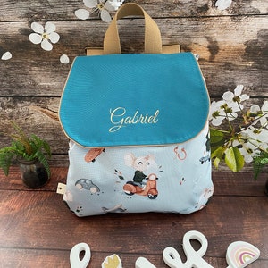 Sac à dos Imperméable Maternelle grand format pour enfants similicuir et polyester Souris scooter skate board